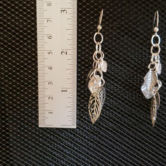 Silver multi-leaf earrings - Picture 3 of 6